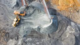 Open Cast Coal Mine Aerial view